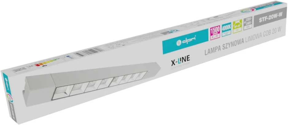 Šviestuvas bėginei sistemai DPM X-Line STF-20W-W, 20 W, LED