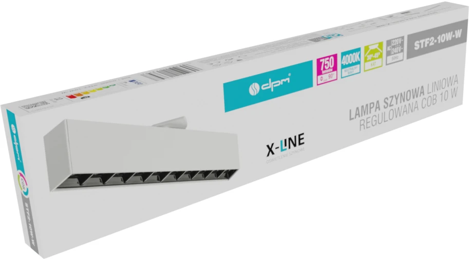 Šviestuvas bėginei sistemai DPM X-Line STF2-10W-W, LED, 4000 °K, 1 x 10 W