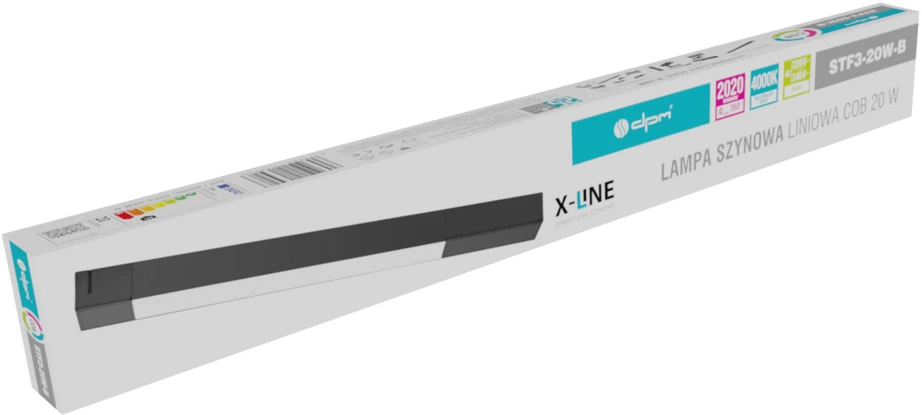 Šviestuvas bėginei sistemai DPM X-Line STF3-20W-B, LED, 4000 °K x 20 W
