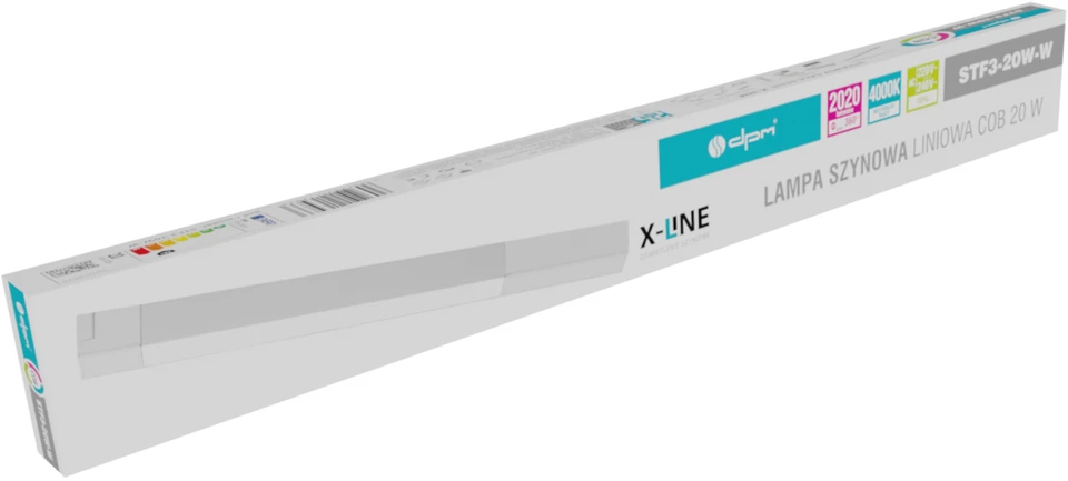 Šviestuvas bėginei sistemai DPM X-Line STF3-20W-W, LED, 4000 °K, 1 x 20 W