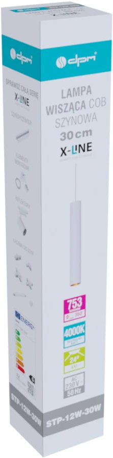 Šviestuvas bėgių sistemai DPM X-Line STP12W-30W.12 W.LED