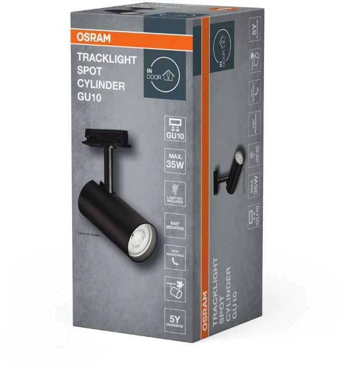 Ledvance Akcentinis šviestuvas į vienfazį bėgelį TRACKLIGHT SPOT, GU10, juodas