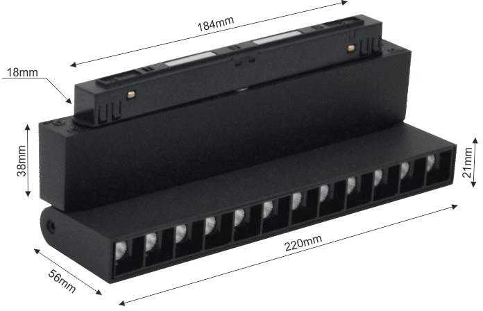 Šviestuvas Modoled Magnetic, 12 W, LED, 3000 – 6000 °K