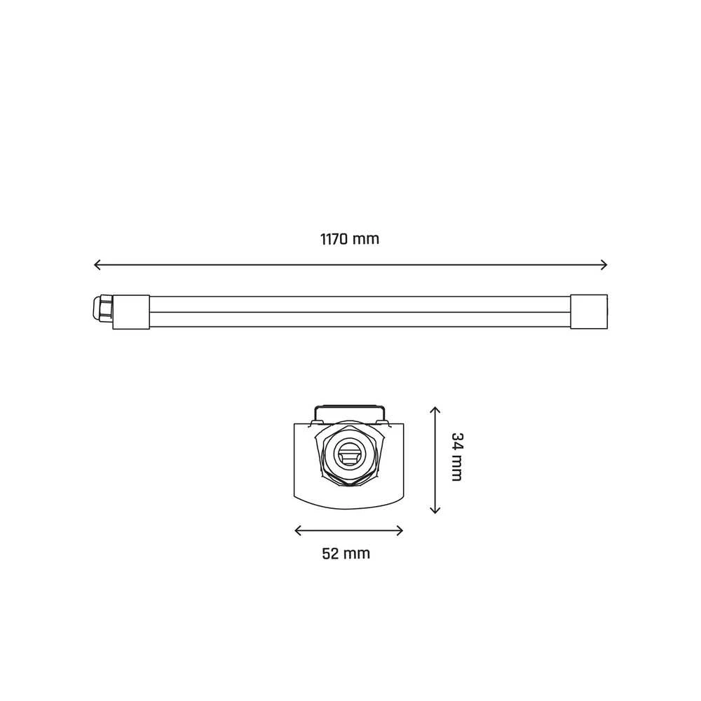 Sieninis šviestuvas Spectrum ŠVIESTUVAS TVIRTINAMAS LIMEA MINI 36W IP65 120CM