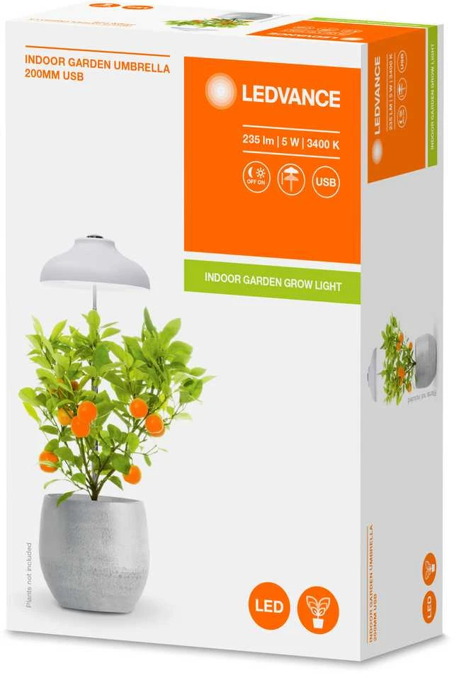 Ledvance 5W LED įsmeigiamas šviestuvas augalų auginimui, baltas, 3400K
