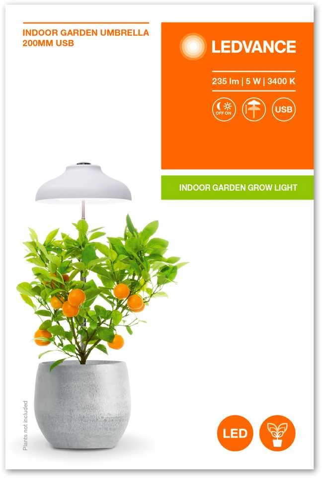 Ledvance 5W LED įsmeigiamas šviestuvas augalų auginimui, baltas, 3400K