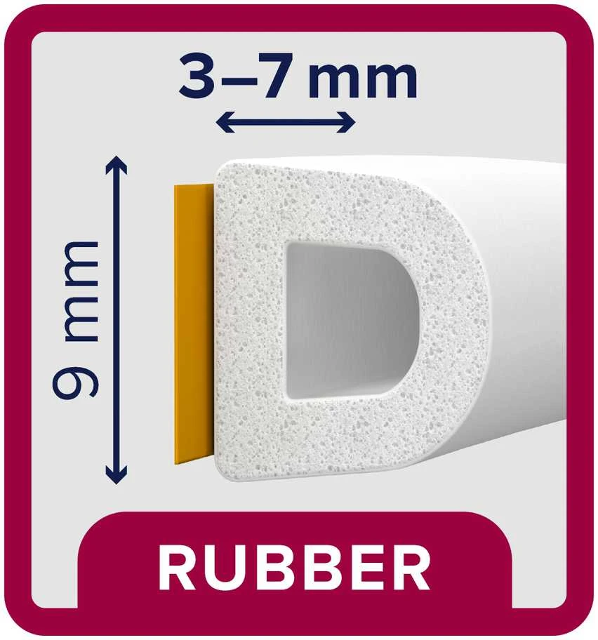 Uszczelka Guminis sandarinimo profilis d 6m: 9mm, baltas (užsakymo nr. h0539302)