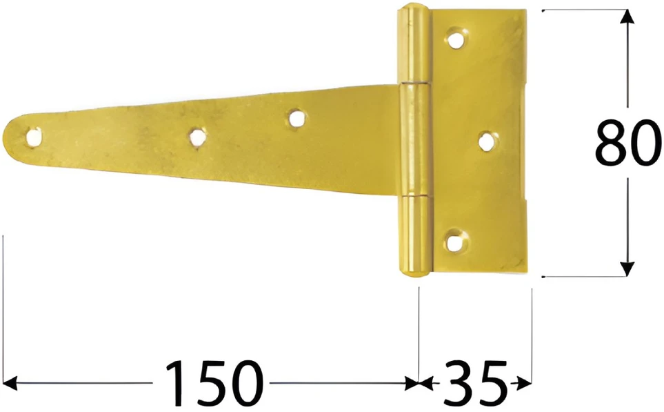 Lankstas vartams Domax. 3.5 cm. 0.2 cm. aukso