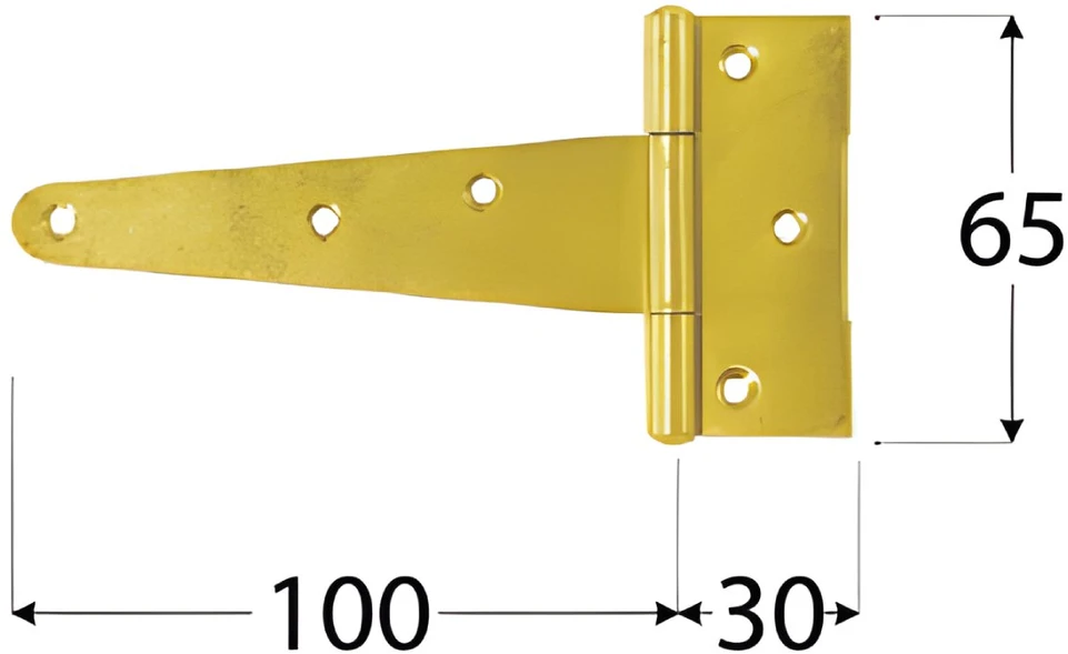Lankstas vartams Domax ZT 100 8181, 3 cm, 0.2 cm, aukso