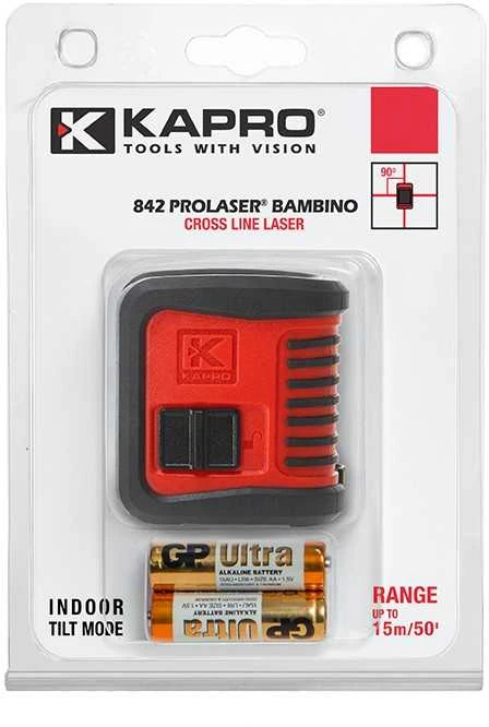 Kapro 842 mini kryžminis lazerinis nivelyras raudonu spinduliu
