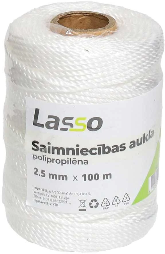 Lasso Aukla saimniecības 2.5mm 100m polipropilēna