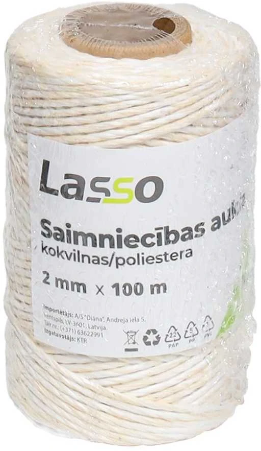 Virvė Lasso Ūkio 2mm 100m Medvilnė/Poliesteris