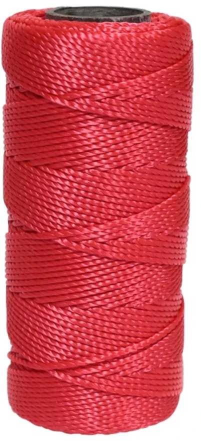 Lasso Polipropileninis susuktas laidas 1 mmx100 m, raudonos spalvos