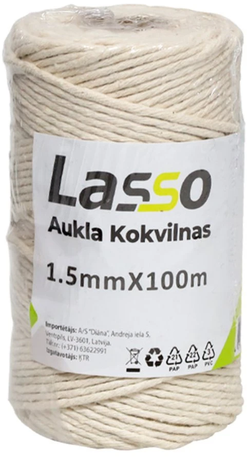 Lasso Aukla Medvilninė 100m