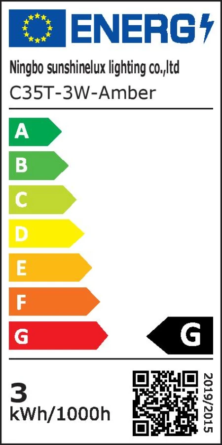 Led lemputė BESK C35T Šiltai balta 3W E14