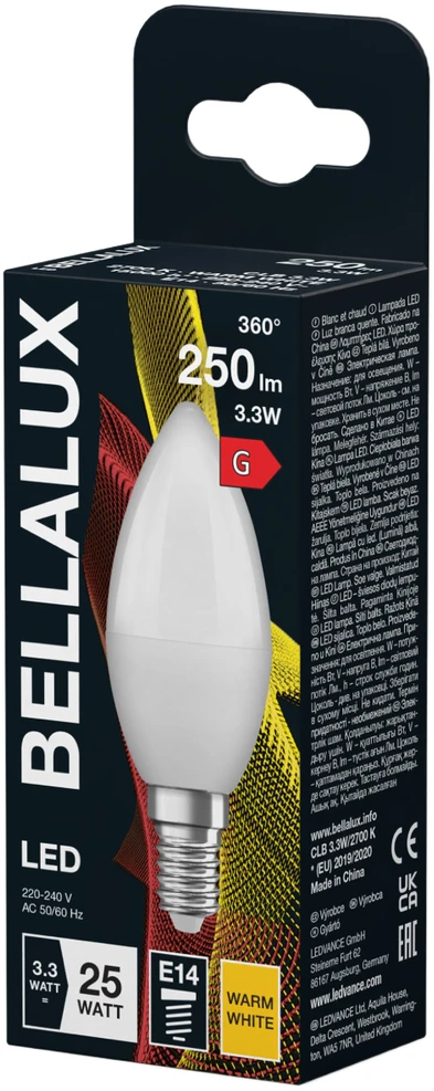 LED lemputė Bellalux CLB25 3.2W 2700K