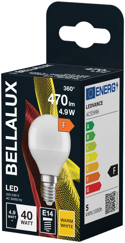 LED lemputė Bellalux CLP40 E14 5.7W 470lm Šilta balta