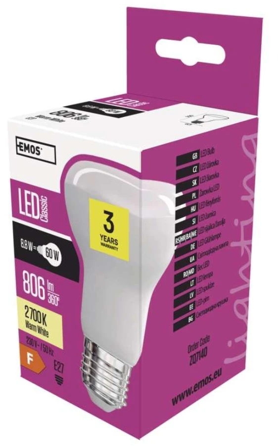 LED lemputė R63 7W E27 Emos