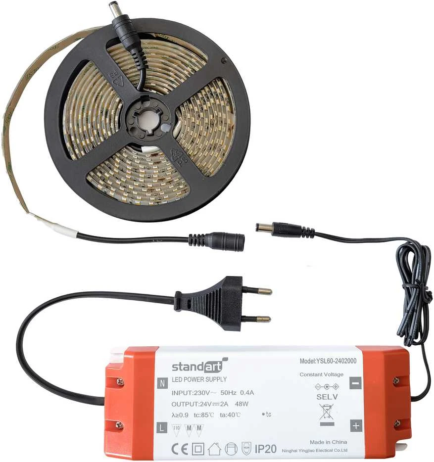 Standart LED juosta su mait NW SMD2835 14.4 W/m 5010 lm 3 m IP65 24V
