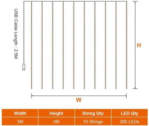 LED Light HEMER 300 LED Bright Baltas