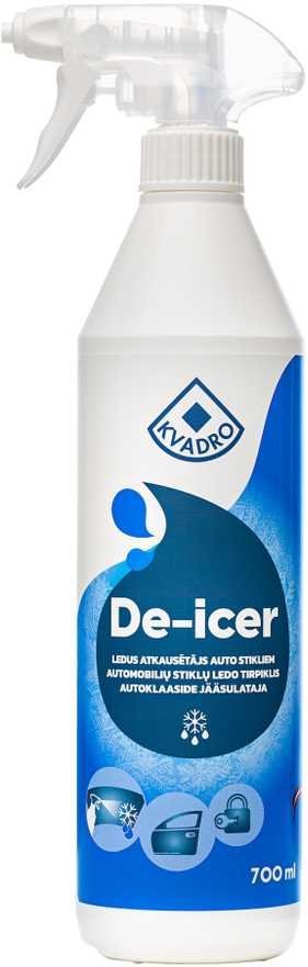 Ledo tirpiklis Kvadro De-icer automobilio langams, 700 ml