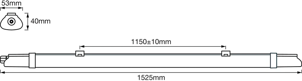 Lubinis šviestuvas Ledvance Submarine Slim 24W/840 LED šviestuvas 1,5M