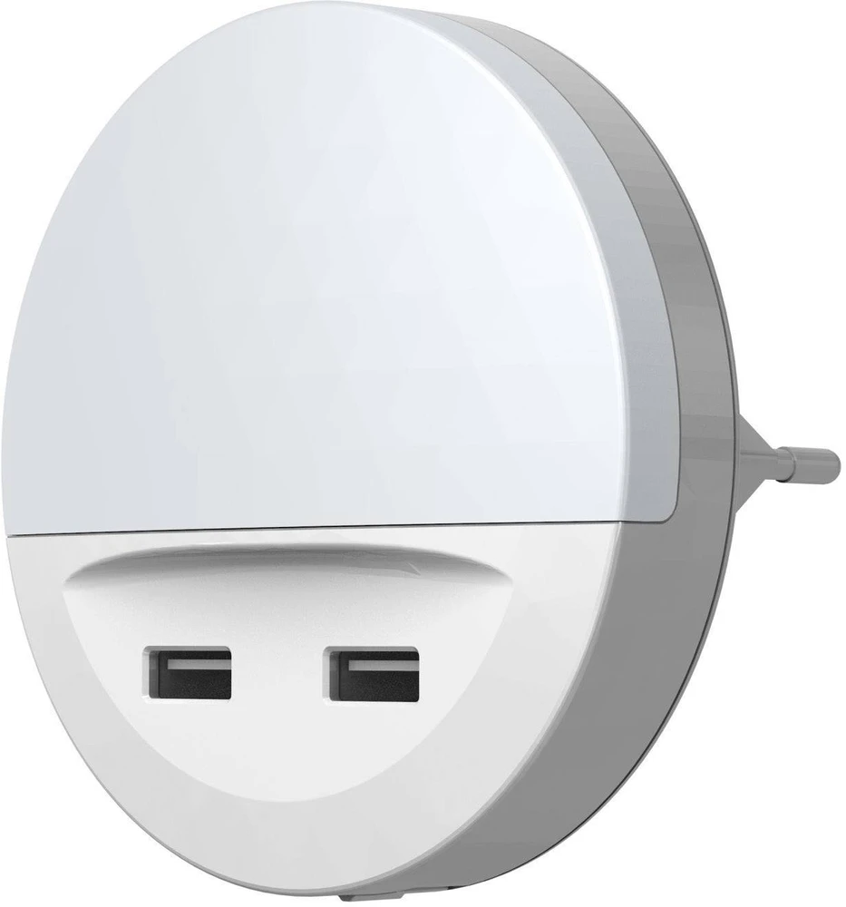 Sieninis šviestuvas Ledvance Šviestuvas į kištukinį lizdą LUNETTA©, su USB jungtimi, baltas