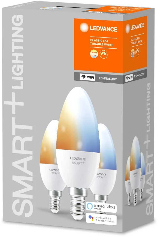 Ledvance Smart Išmanioji lemputė Ledvance LED, B38, 2700 - 6500 °K, E14, 5 W, 470 lm, 3 vnt.