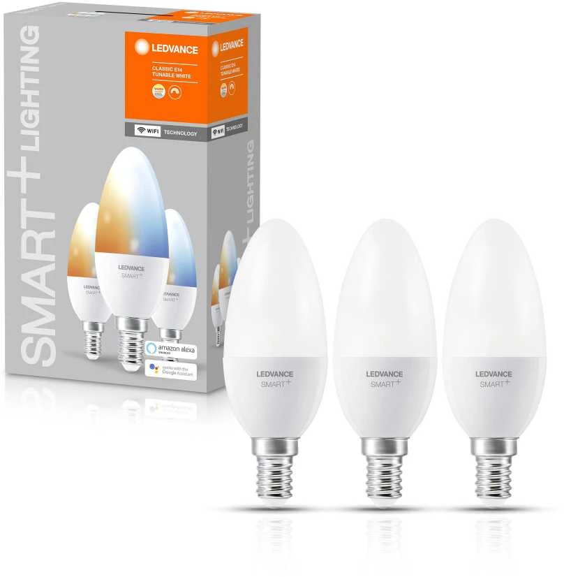 Ledvance Smart Išmanioji lemputė Ledvance LED, B38, 2700 - 6500 °K, E14, 5 W, 470 lm, 3 vnt.