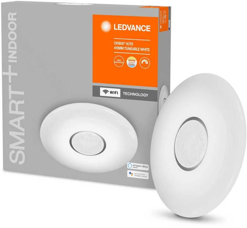 „Ledvance SMART+ WiFi Orbis“ lubinis šviestuvas „Kite“ reguliuojamo ryškumo šviestuvas 24 W 110° 3000–6500K | 24 W | Reguliuojamo ryškumo šviestuvas 3000–6500K | „Wi-Fi“