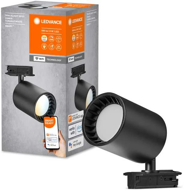 Ledvance Smart 8W šviestuvas į bėgelius SMART+, juodas, 3000-6500K, dimeriuojamas