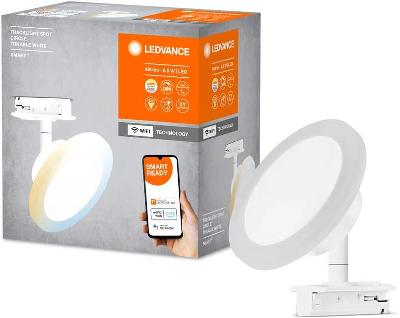 Ledvance Smart 6,5W šviestuvas į bėgelius SMART+, baltas, 3000-6500K, dimeriuojamas