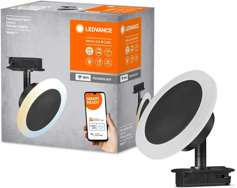Ledvance Smart 6,5W šviestuvas į bėgelius SMART+, juodas, 3000-6500K, dimeriuojamas