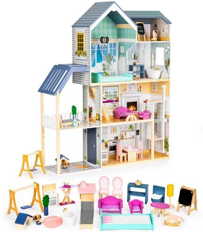 Lėlių namelio rezidencija XXL Maya 28 el. ECOTOYS