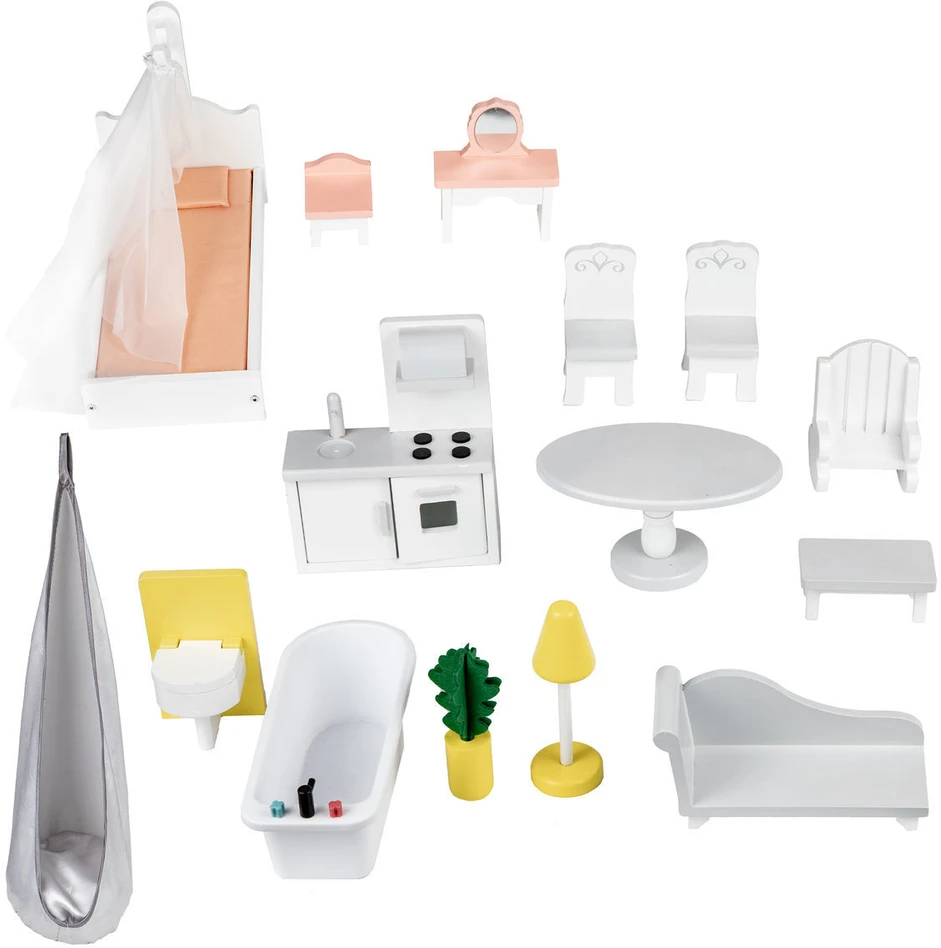 Medinis lėlių namelis XXL Powder Residence ECOTOYS