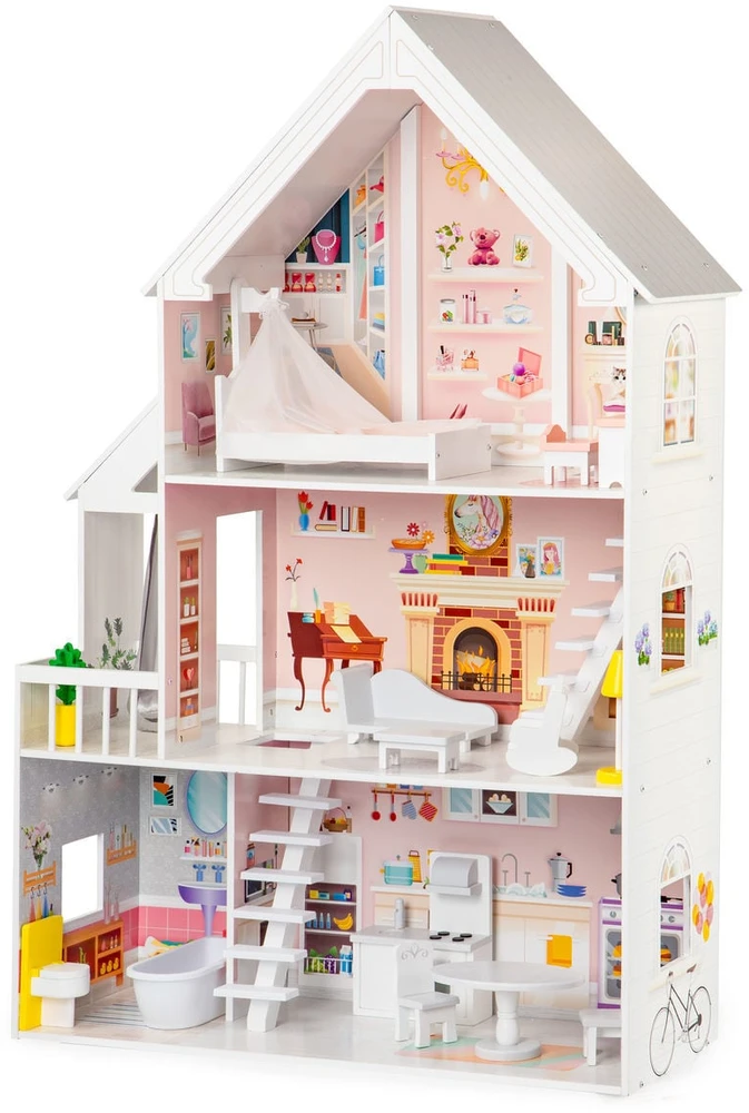 Medinis lėlių namelis XXL Powder Residence ECOTOYS