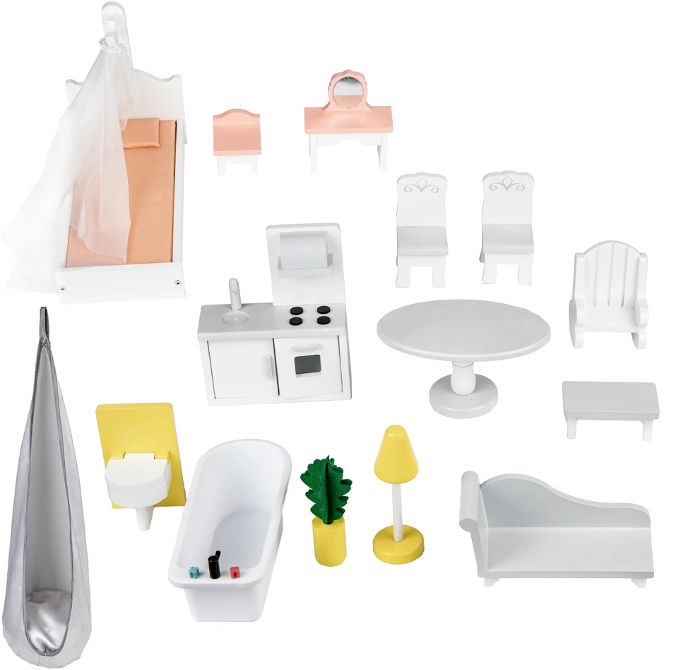 Medinis lėlių namelis XXL Powder Residence ECOTOYS