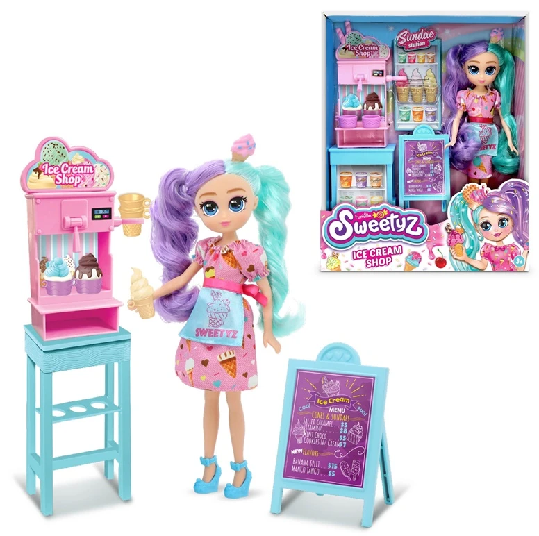 Lėlė su priedais Sweetyz Ice Kreminis Shop, 23 cm