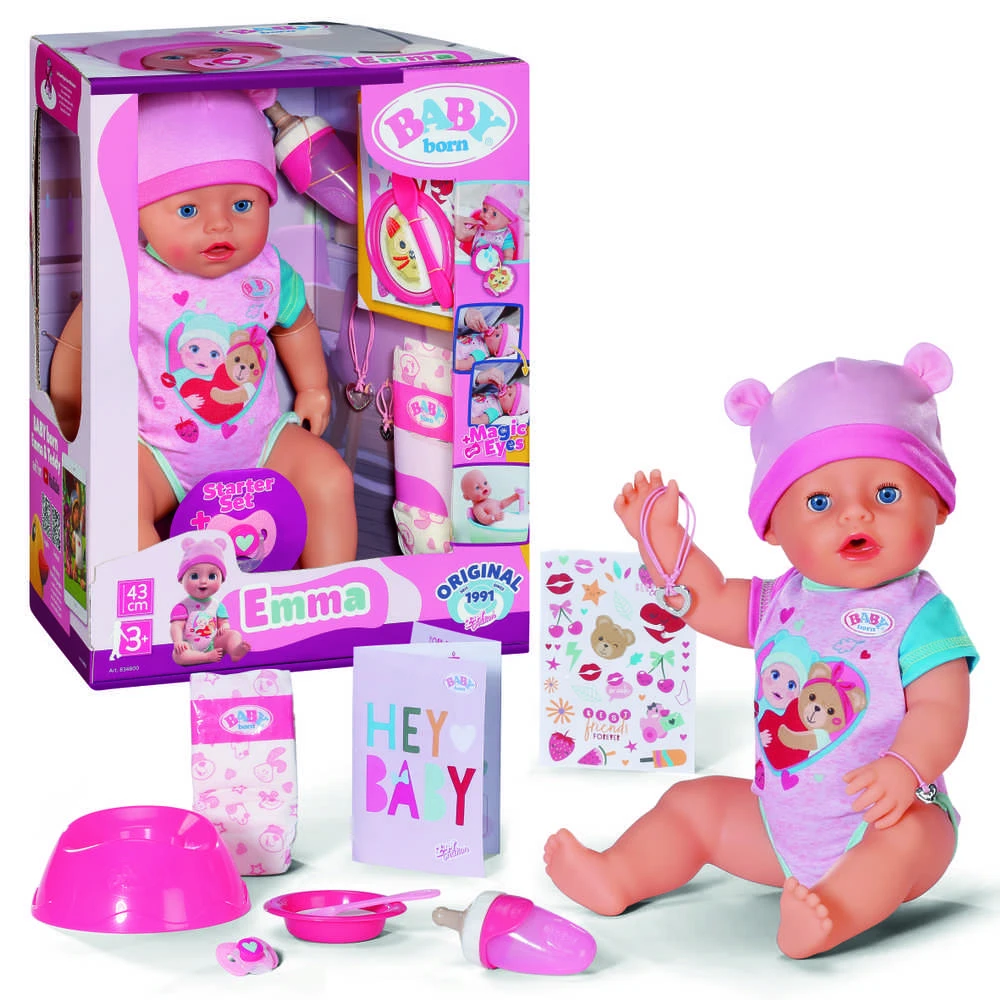 Lėlė - kūdikis su priedais Zapf Creation Baby born Emma 834800, 43 cm, įvairių spalvų