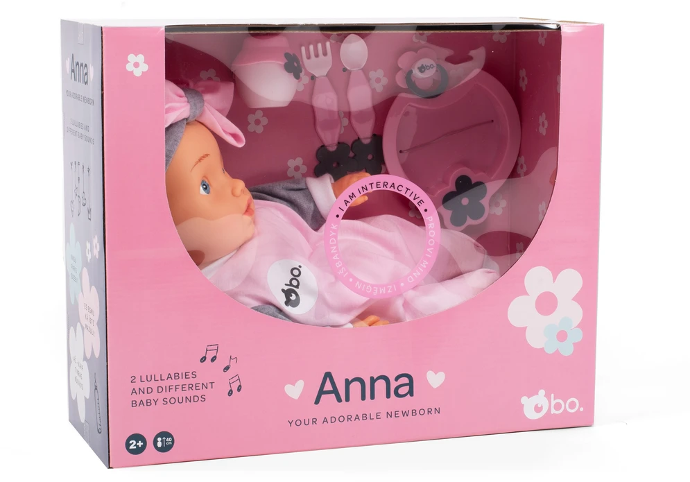 bo. Interaktyvi lėlytė-naujagimis Anna, 42 cm