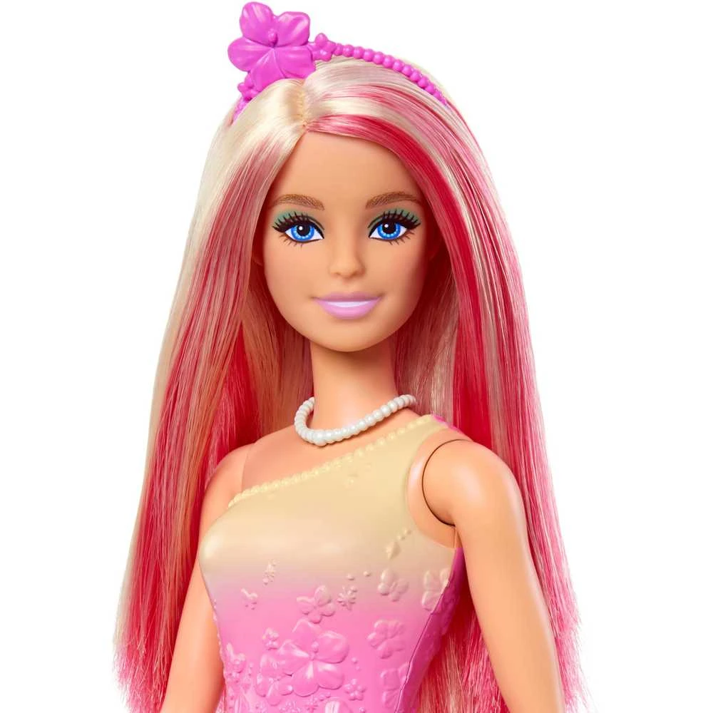 Mattel BARBIE DREAMTOPIA princesė rausva suknele (HRR08)