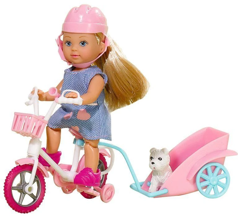 Lėlė – vaikas Simba Evi with a Bike 105730783, 12 cm