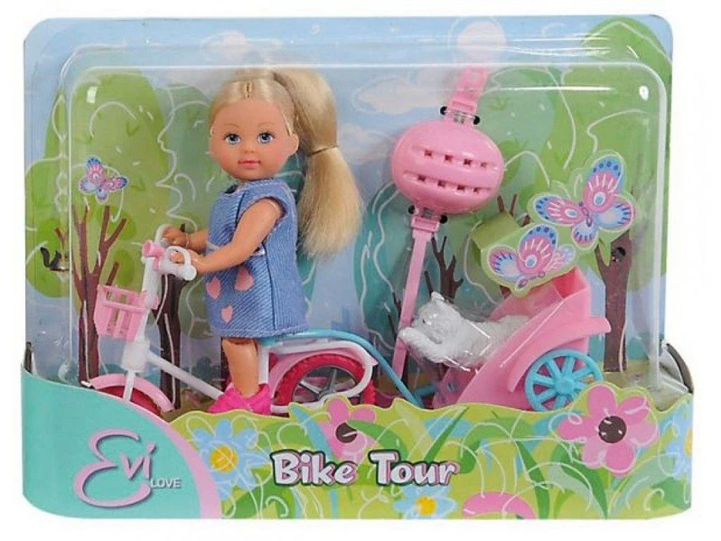 Lėlė – vaikas Simba Evi with a Bike 105730783, 12 cm