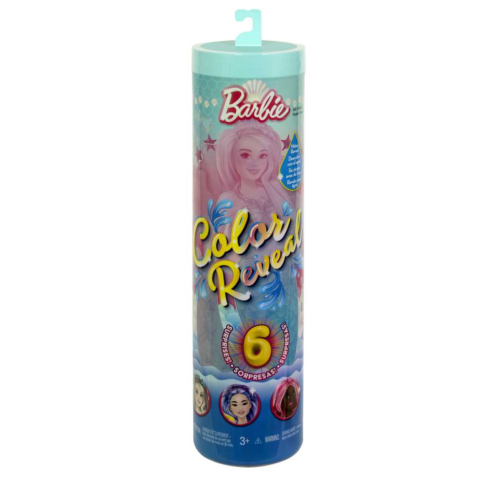 Mattel BARBIE COLOR REVEAL undinės siurprizų rinkinys, giliųjų vandenų serija (HRK12)