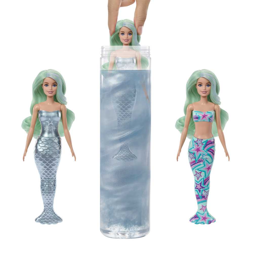 Mattel BARBIE COLOR REVEAL undinės siurprizų rinkinys, giliųjų vandenų serija (HRK12)