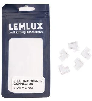 Lemlux CONNECTOR CORNER LED STRIP 10MM 5PCS