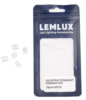 Lemlux CONNECTOR LED STRIP LINEAR 8MM 5PCS