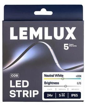 Lemlux Sloksn led cob 5m 11w 1200lm 4k ip65 24v