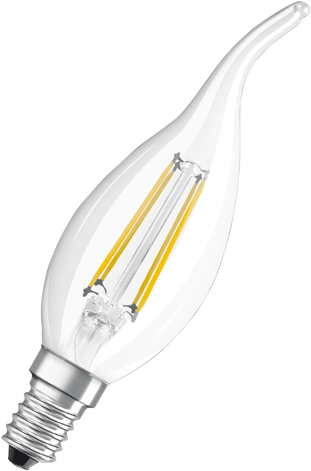 LED lempa Osram Filamentinė, BA35, 4W, E14, 2700K, 470lm