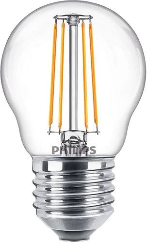 LED lemputė PHILIPS, P45, E27, 4,3 W, 470 lm, 2700 K